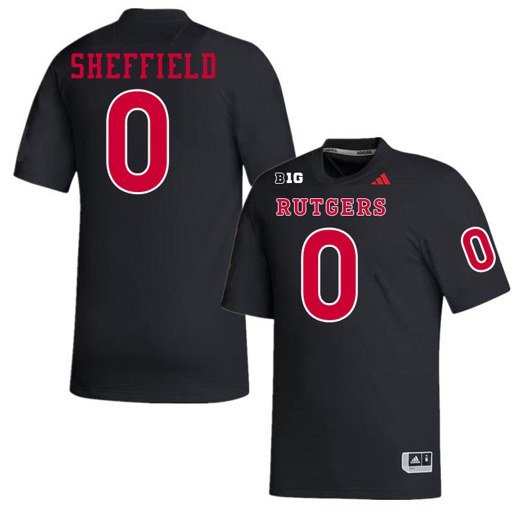 Rutgers Scarlet Knights #0 DT Sheffield College Football Jerseys,Uniforms-Black Rutgers Scarlet Knights #0 DT Sheffield College Football Jerseys,Uniforms-Black